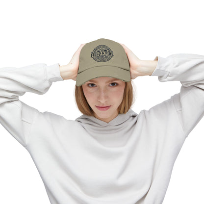 FNF Medallion Unisex Distressed Cap - Black Graphic