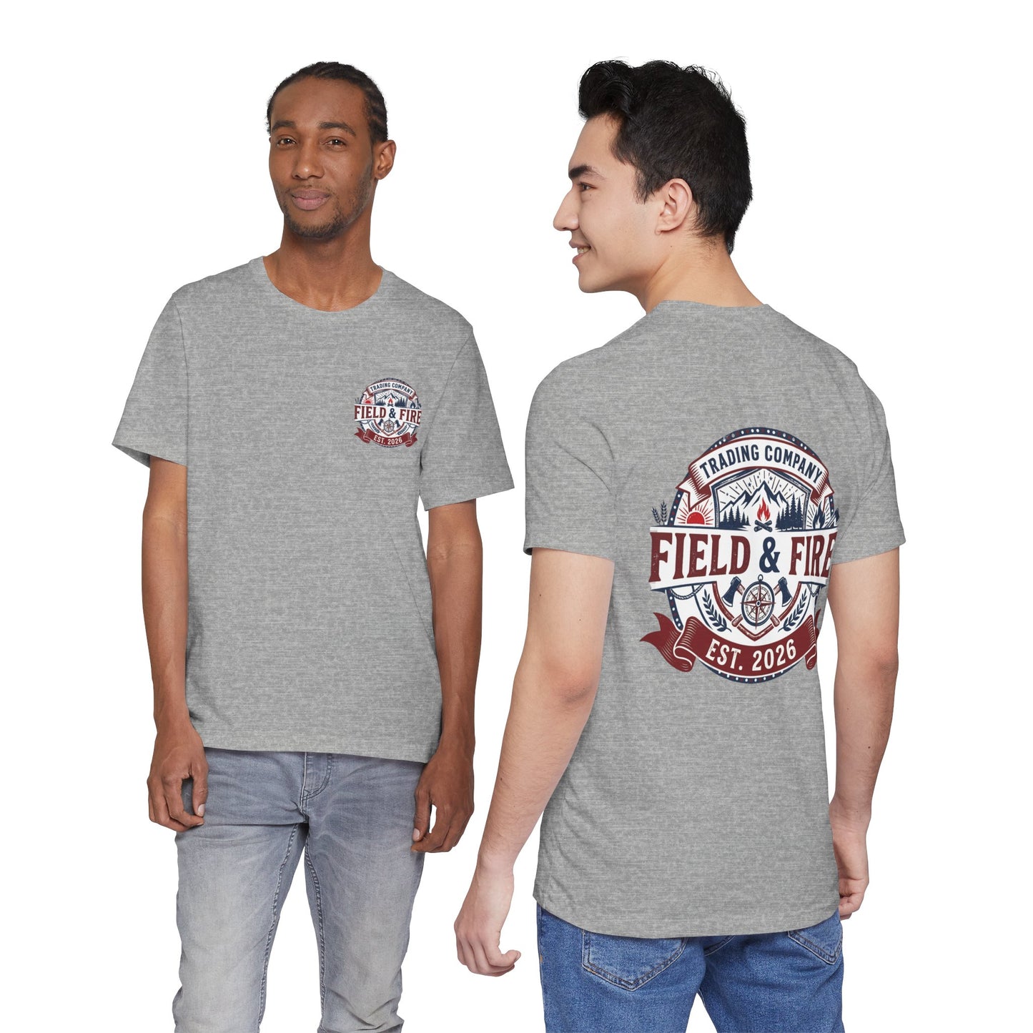 FNF Medallion Unisex Jersey Short Sleeve Tee - Red & Blue Design