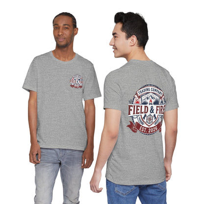 FNF Medallion Unisex Jersey Short Sleeve Tee - Red & Blue Design