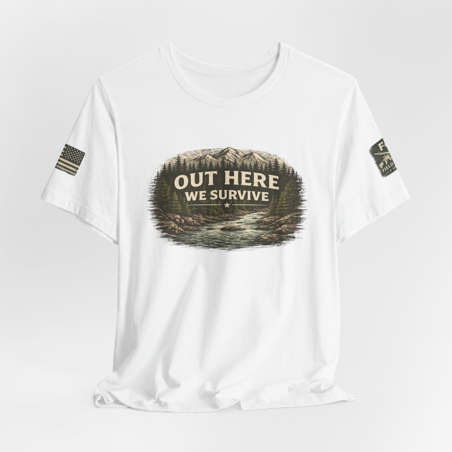 Out Here We Survive Unisex Jersey Short Sleeve Tee