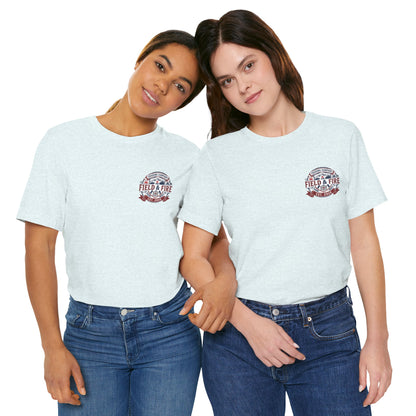 FNF Medallion Unisex Jersey Short Sleeve Tee - Red & Blue Design
