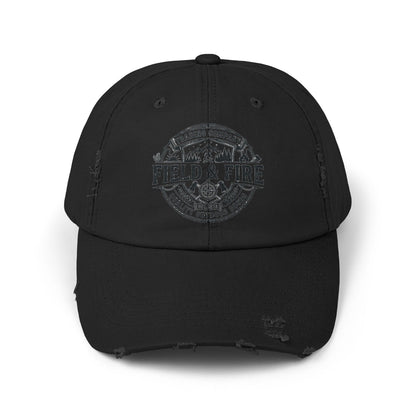 FNF Medallion Unisex Distressed Cap - Black Graphic