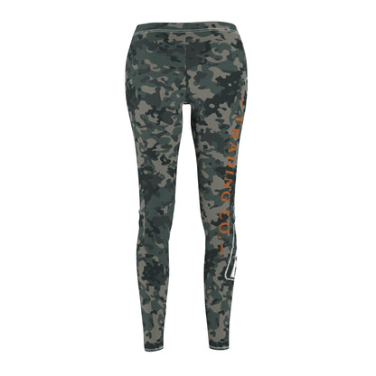 Deep Pine Shadow Women's Cut & Sew Casual Leggings (AOP)