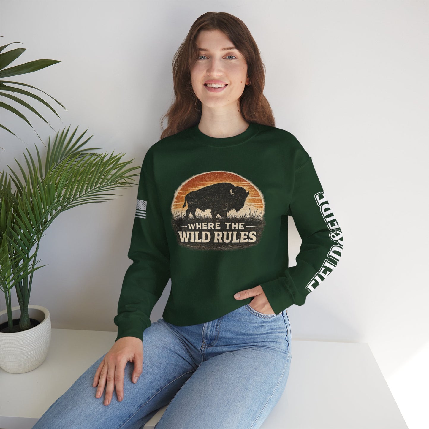 Where The Wild Rules Unisex Heavy Blend™ Crewneck Sweatshirt