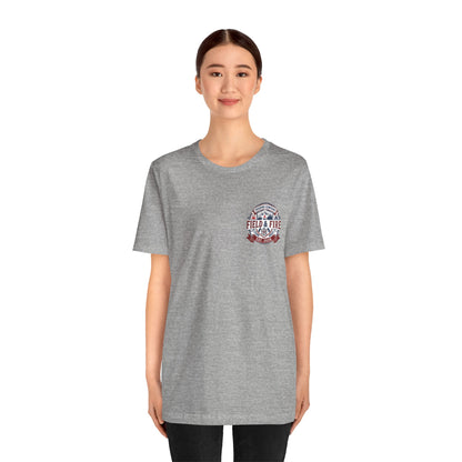 FNF Medallion Unisex Jersey Short Sleeve Tee - Red & Blue Design