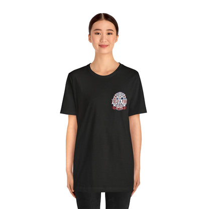 FNF Medallion Unisex Jersey Short Sleeve Tee - Red & Blue Design