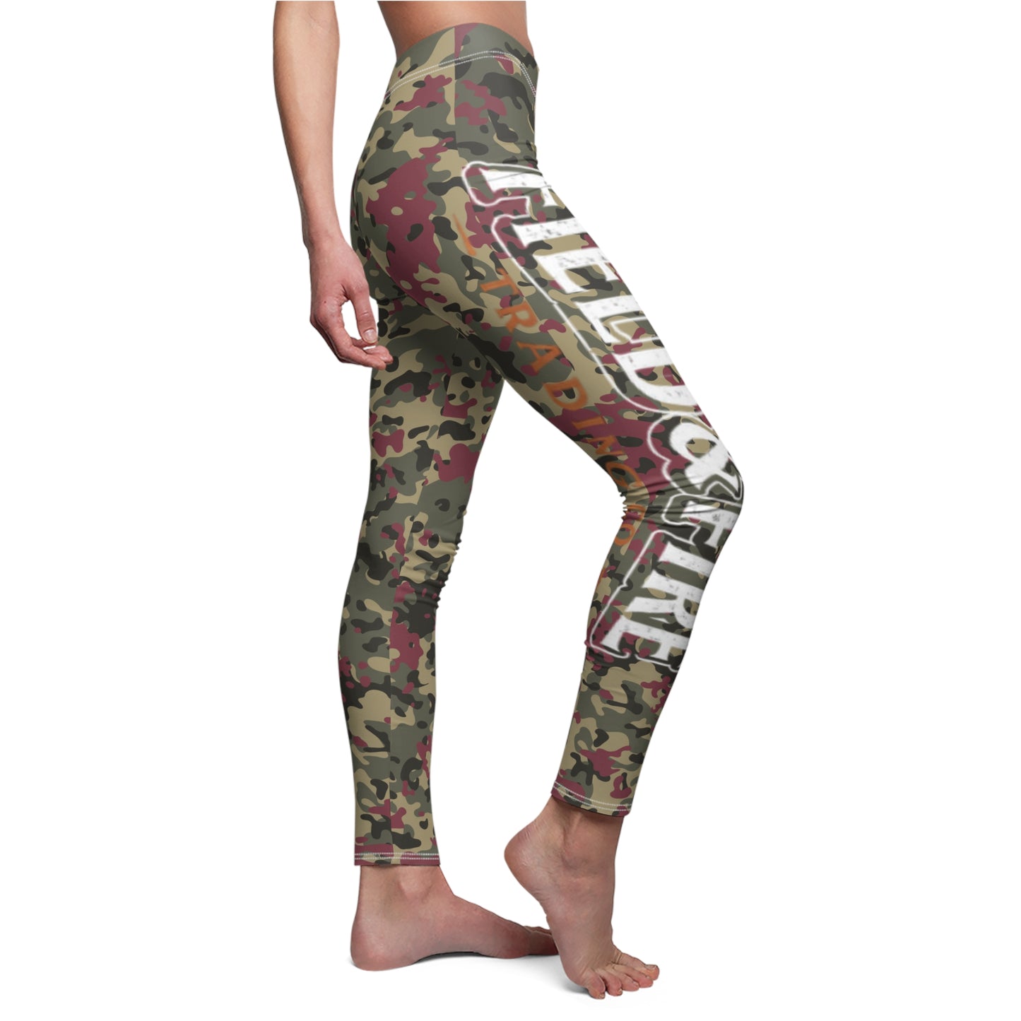Crimson Brush Women's Cut & Sew Casual Leggings (AOP)
