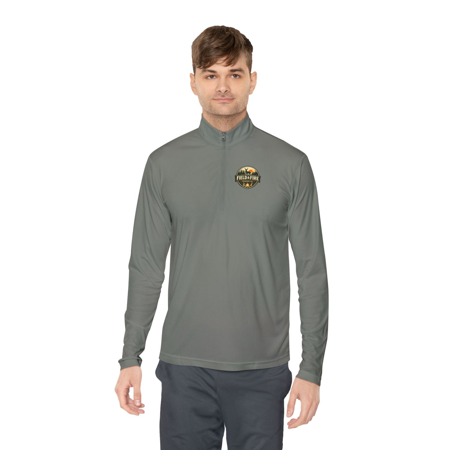 Field & Fire Trading Co Logo Unisex Quarter Zip Pullover