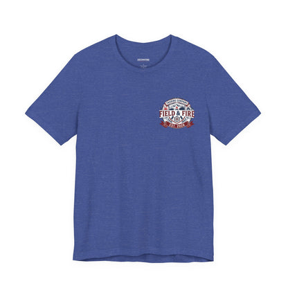 FNF Medallion Unisex Jersey Short Sleeve Tee - Red & Blue Design