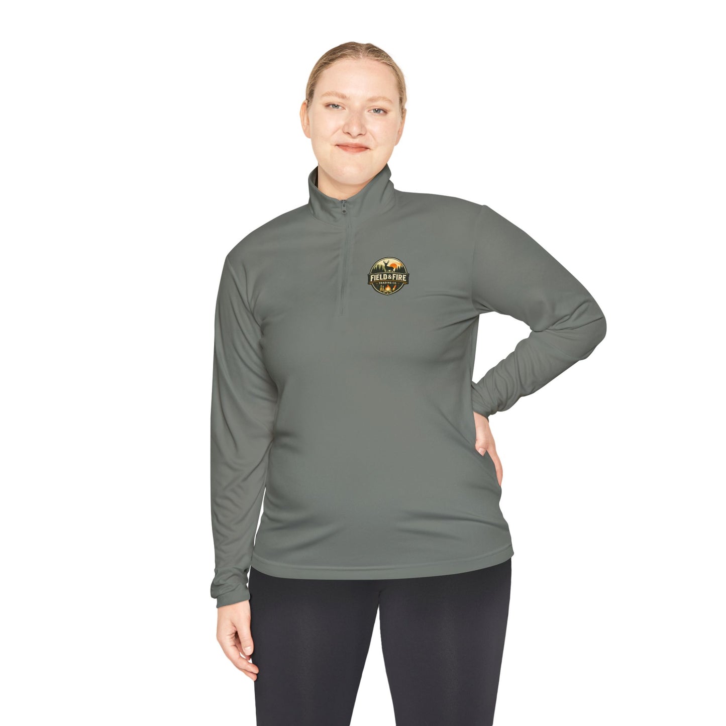 Field & Fire Trading Co Logo Unisex Quarter Zip Pullover