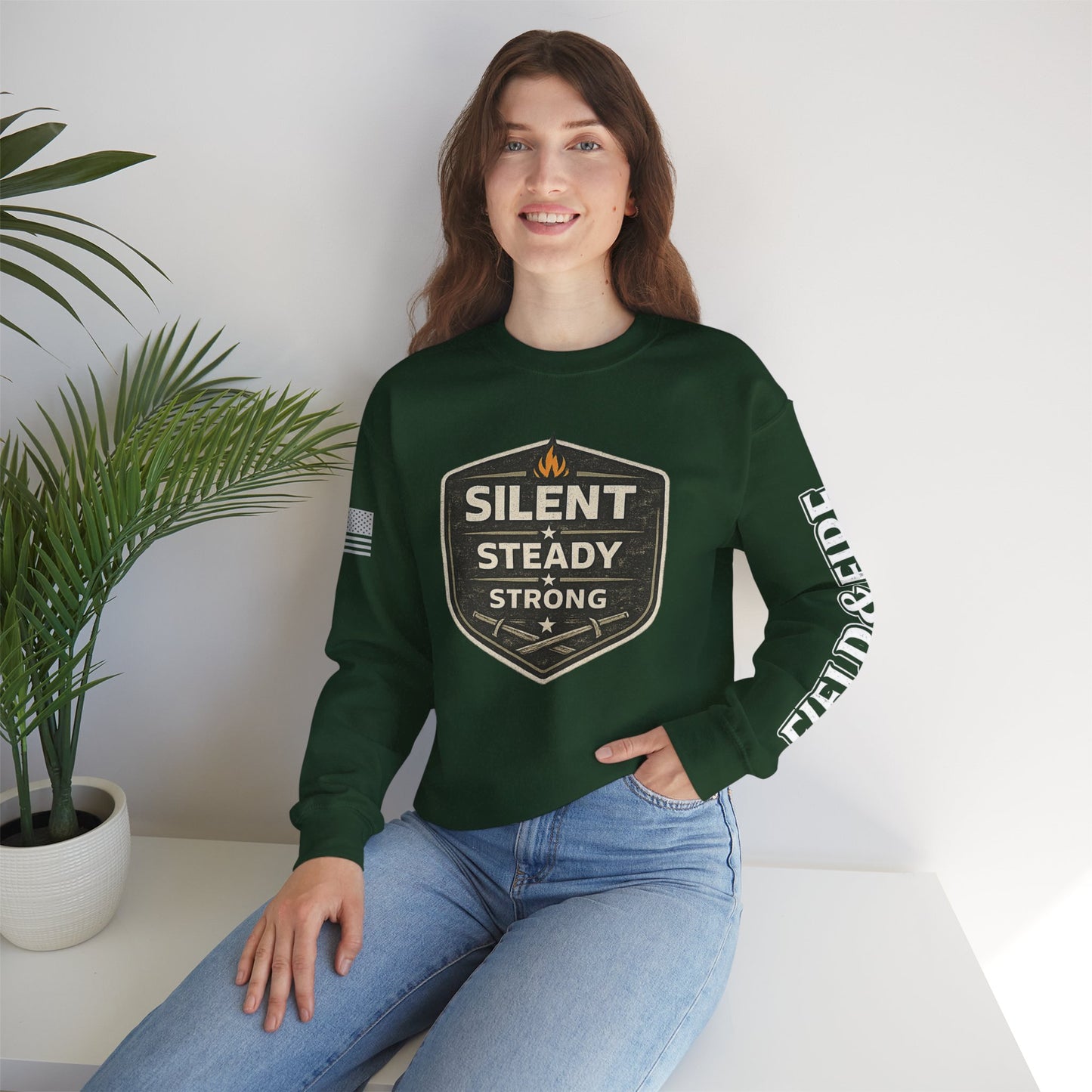 Silent Steady Strong Unisex Heavy Blend™ Crewneck Sweatshirt