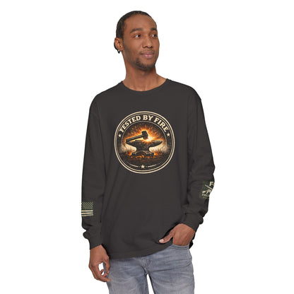 Tested By Fire Unisex Garment-dyed Long Sleeve T-Shirt