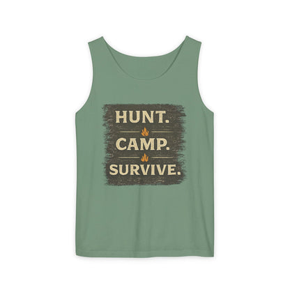 Hunt Camp Survive Unisex Garment-Dyed Tank Top