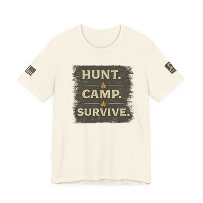 Hunt Camp Survive Unisex Jersey Short Sleeve Tee