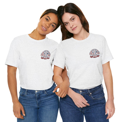 FNF Medallion Unisex Jersey Short Sleeve Tee - Red & Blue Design