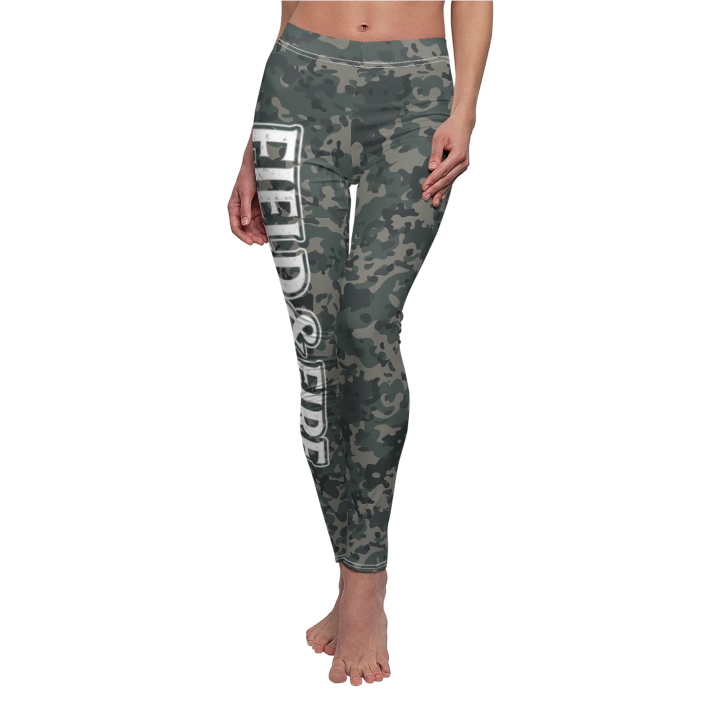 Deep Pine Shadow Women's Cut & Sew Casual Leggings (AOP)