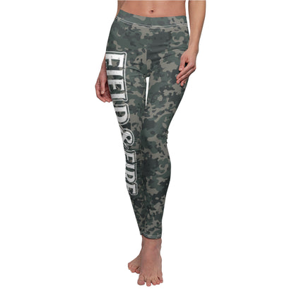 Deep Pine Shadow Women's Cut & Sew Casual Leggings (AOP)