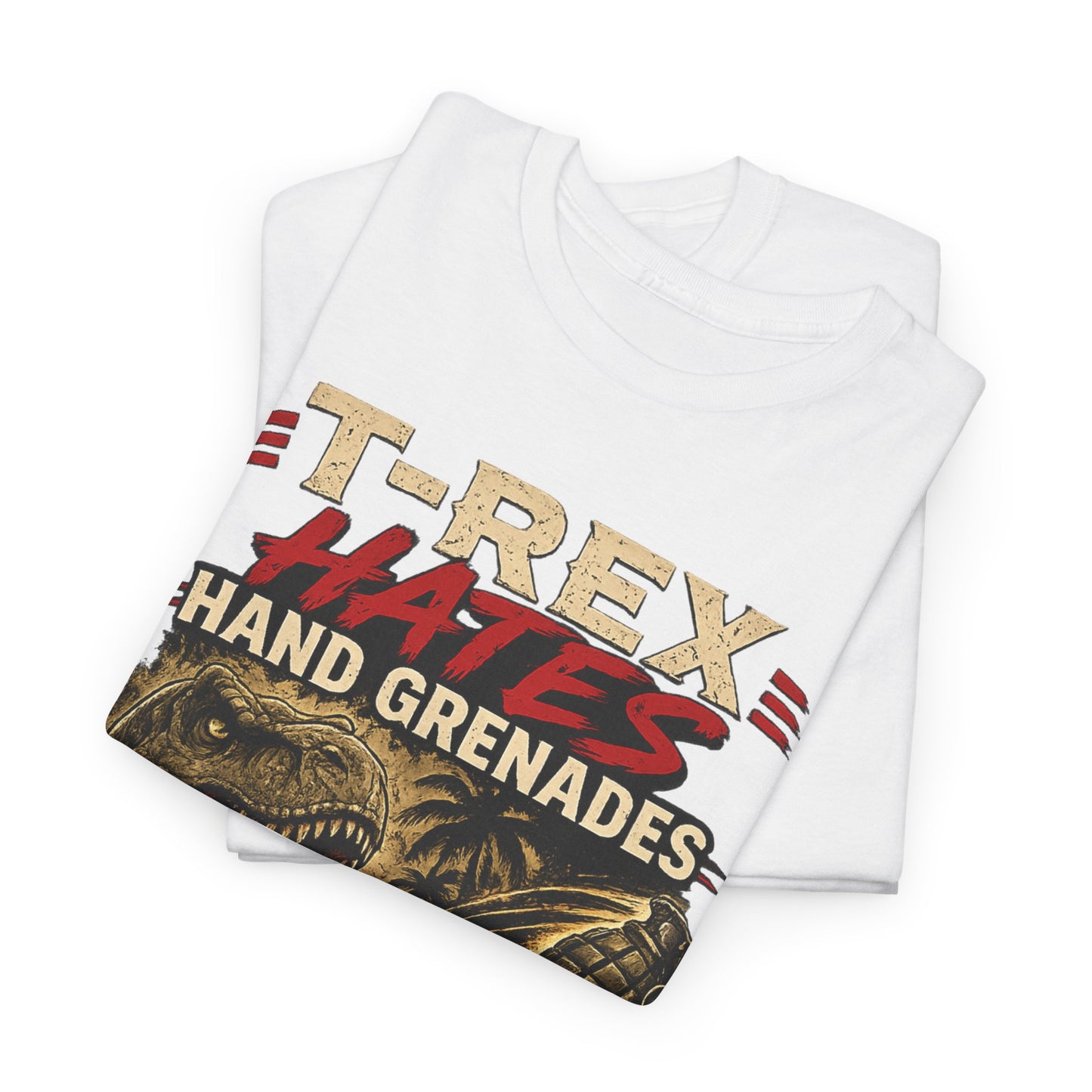 T-Rex Hates Hand Grenades Tee