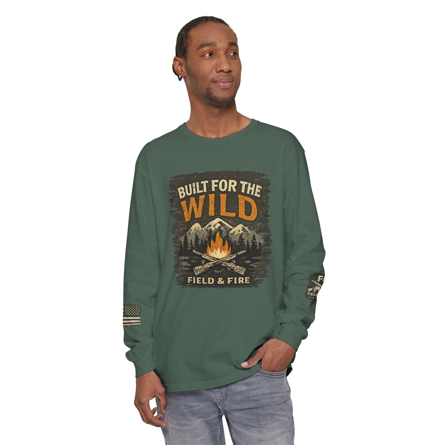 Built For The Wild Unisex Garment-dyed Long Sleeve T-Shirt