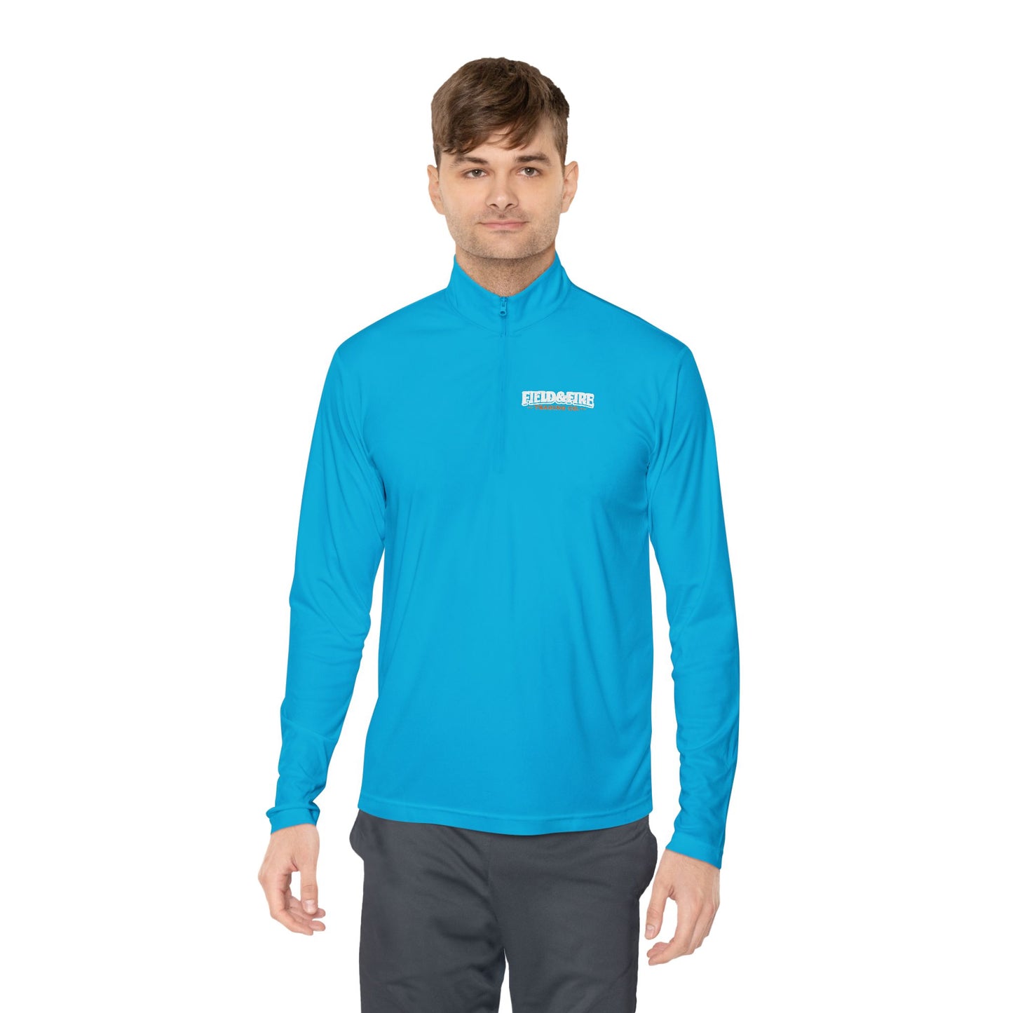 Field & Fire Trading Co Word Logo Unisex Quarter Zip Pullover