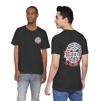 FNF Medallion Unisex Jersey Short Sleeve Tee - Red & Blue Design