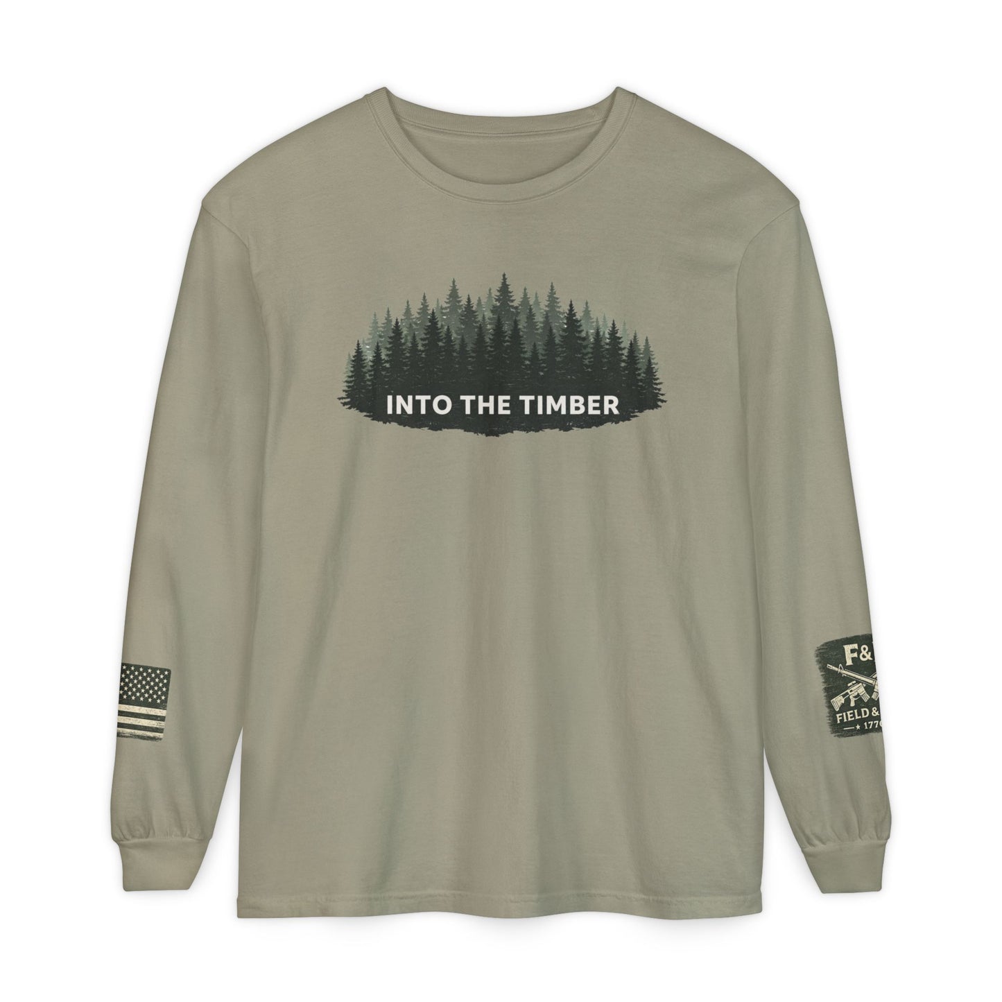 Into The Timber Unisex Garment-dyed Long Sleeve T-Shirt