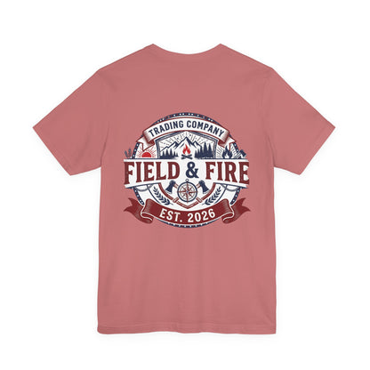 FNF Medallion Unisex Jersey Short Sleeve Tee - Red & Blue Design