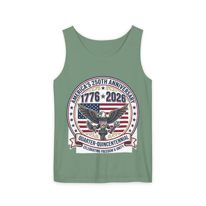 Happy 250th MERICA! Unisex Garment-Dyed Tank Top
