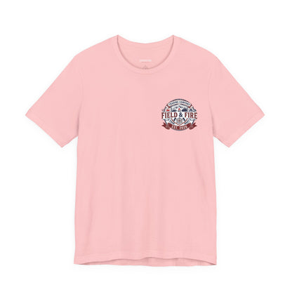 FNF Medallion Unisex Jersey Short Sleeve Tee - Red & Blue Design