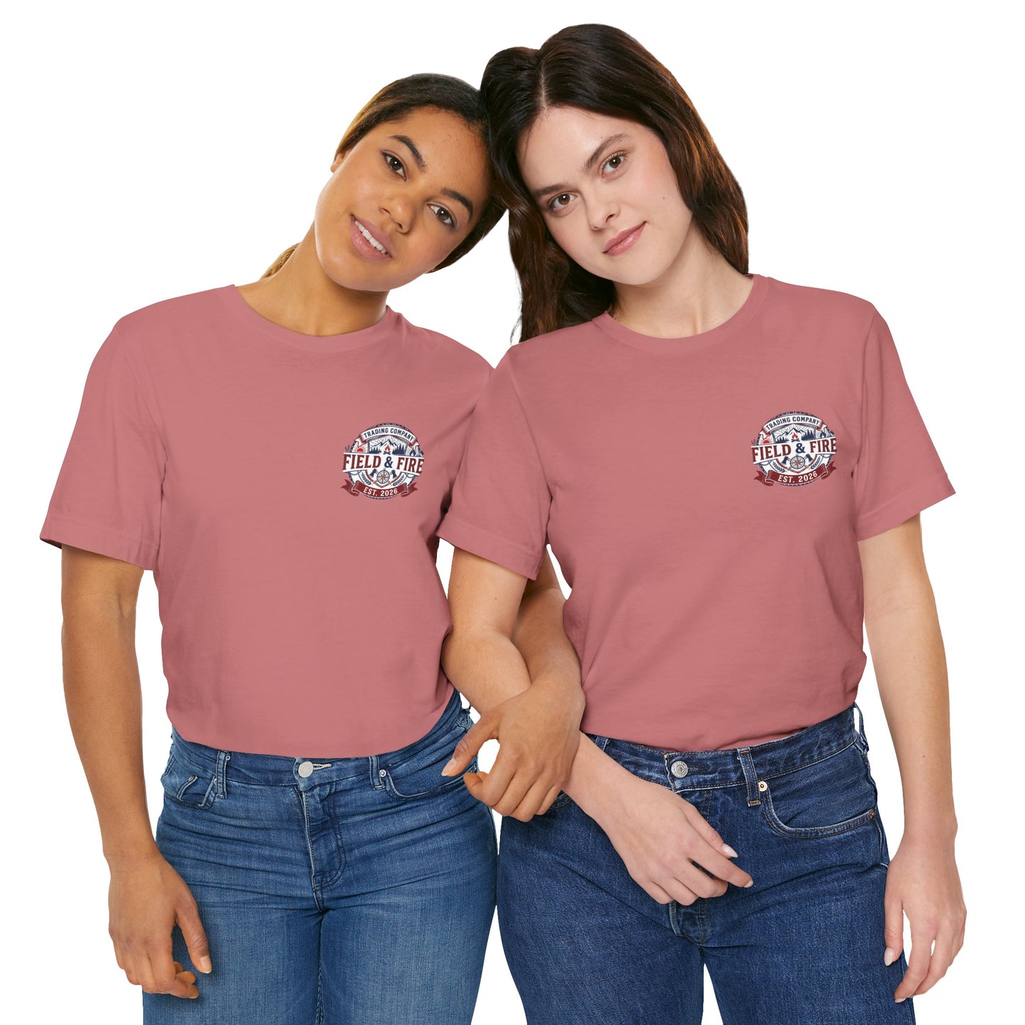 FNF Medallion Unisex Jersey Short Sleeve Tee - Red & Blue Design