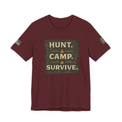 Hunt Camp Survive Unisex Jersey Short Sleeve Tee