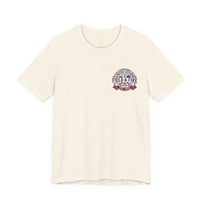 FNF Medallion Unisex Jersey Short Sleeve Tee - Red & Blue Design