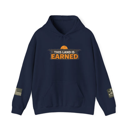 The Land Is Earned Unisex Heavy Blend™ Hooded Sweatshirt