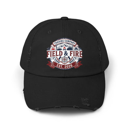 FNF Medallion Unisex Distressed Cap - Red & Blue Graphic