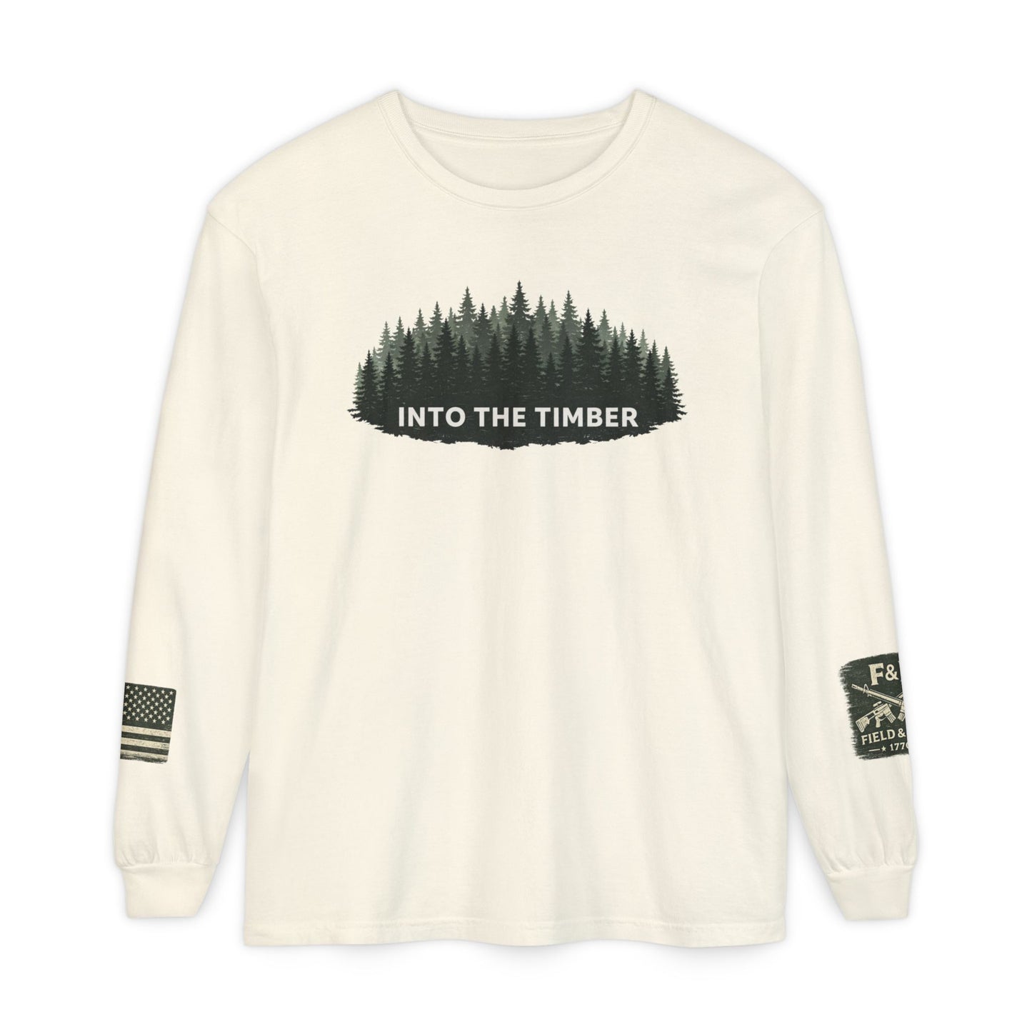 Into The Timber Unisex Garment-dyed Long Sleeve T-Shirt