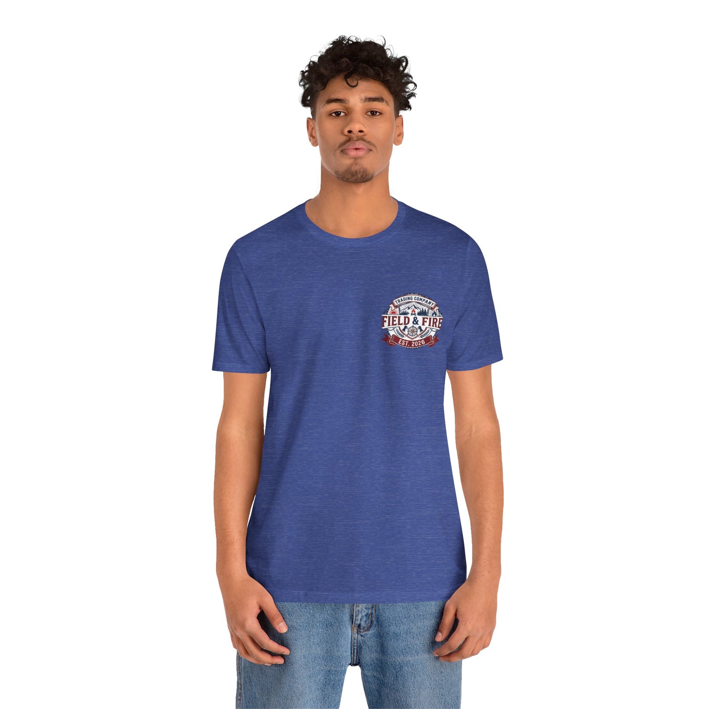 FNF Medallion Unisex Jersey Short Sleeve Tee - Red & Blue Design