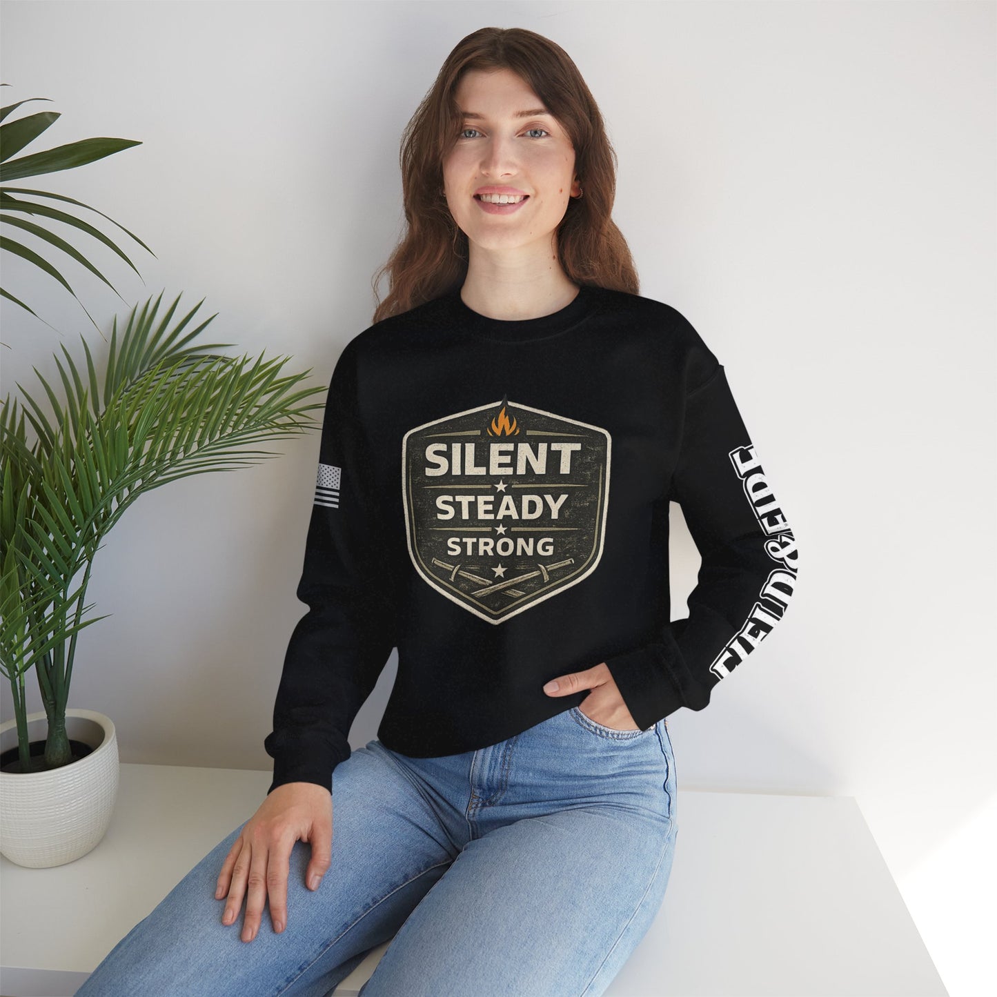 Silent Steady Strong Unisex Heavy Blend™ Crewneck Sweatshirt