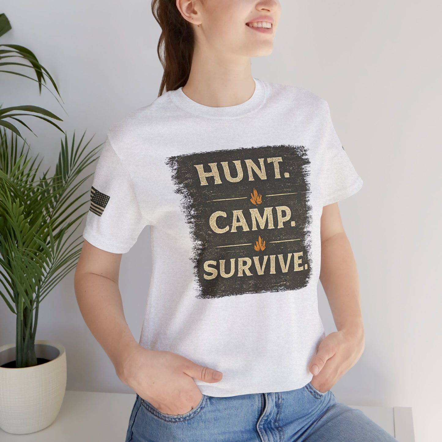 Hunt Camp Survive Unisex Jersey Short Sleeve Tee