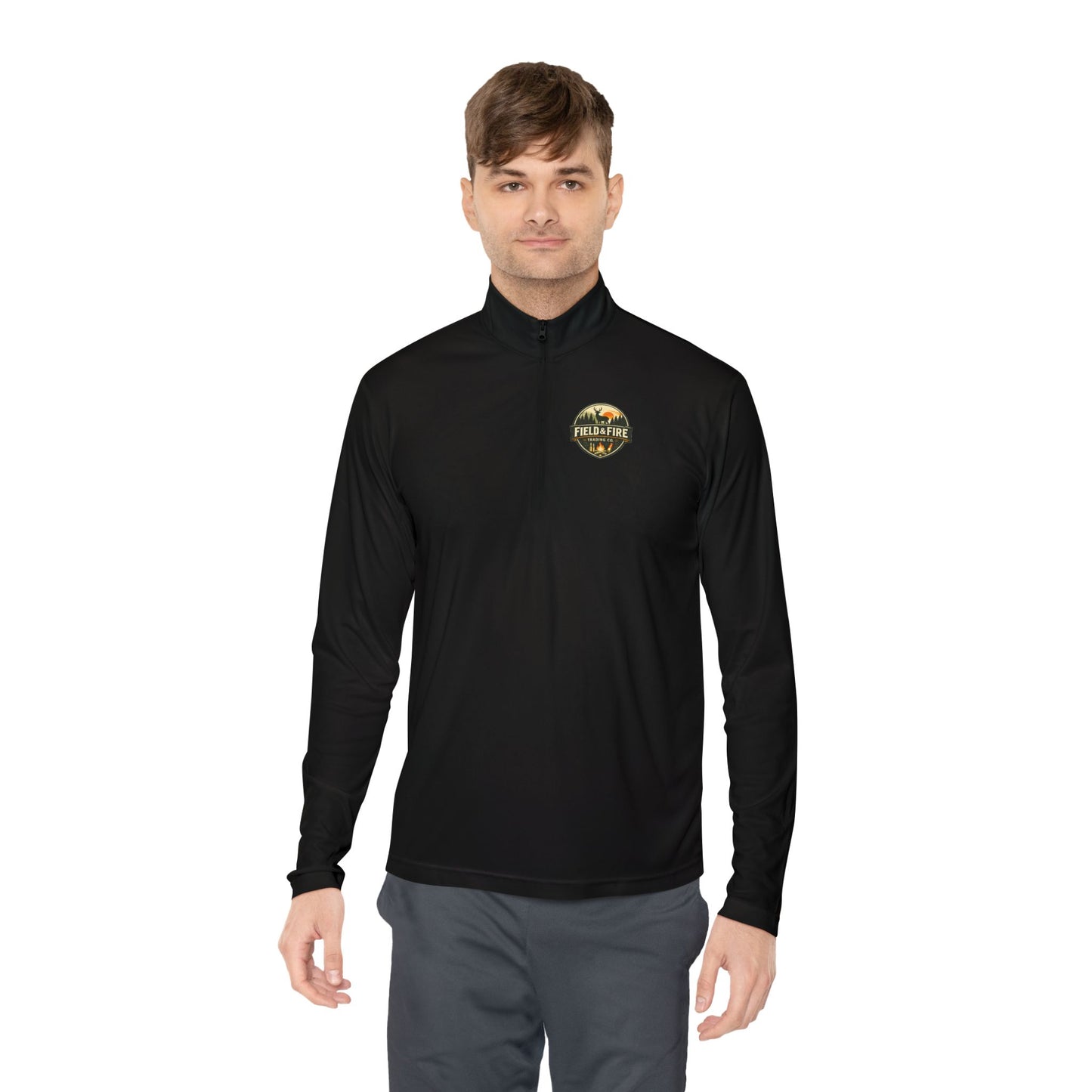 Field & Fire Trading Co Logo Unisex Quarter Zip Pullover