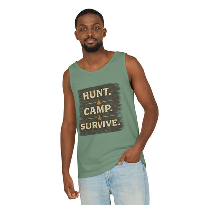 Hunt Camp Survive Unisex Garment-Dyed Tank Top