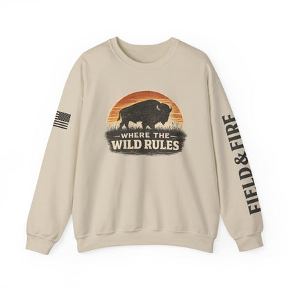 Where The Wild Rules Unisex Heavy Blend™ Crewneck Sweatshirt