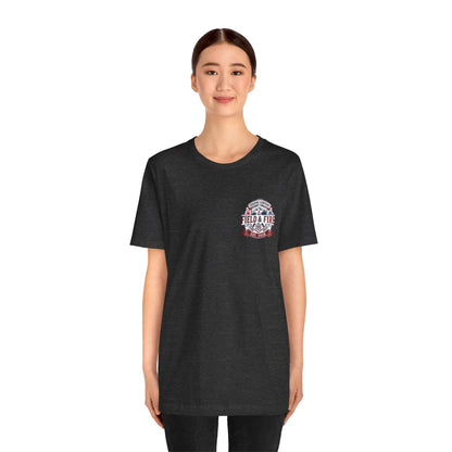FNF Medallion Unisex Jersey Short Sleeve Tee - Red & Blue Design