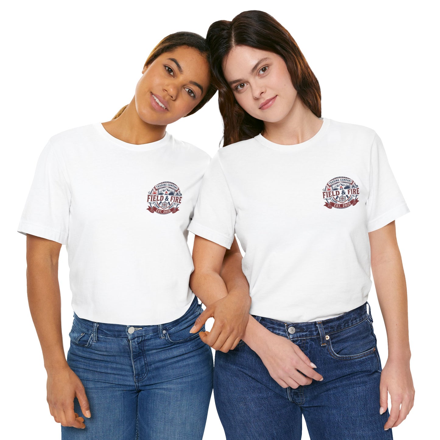 FNF Medallion Unisex Jersey Short Sleeve Tee - Red & Blue Design