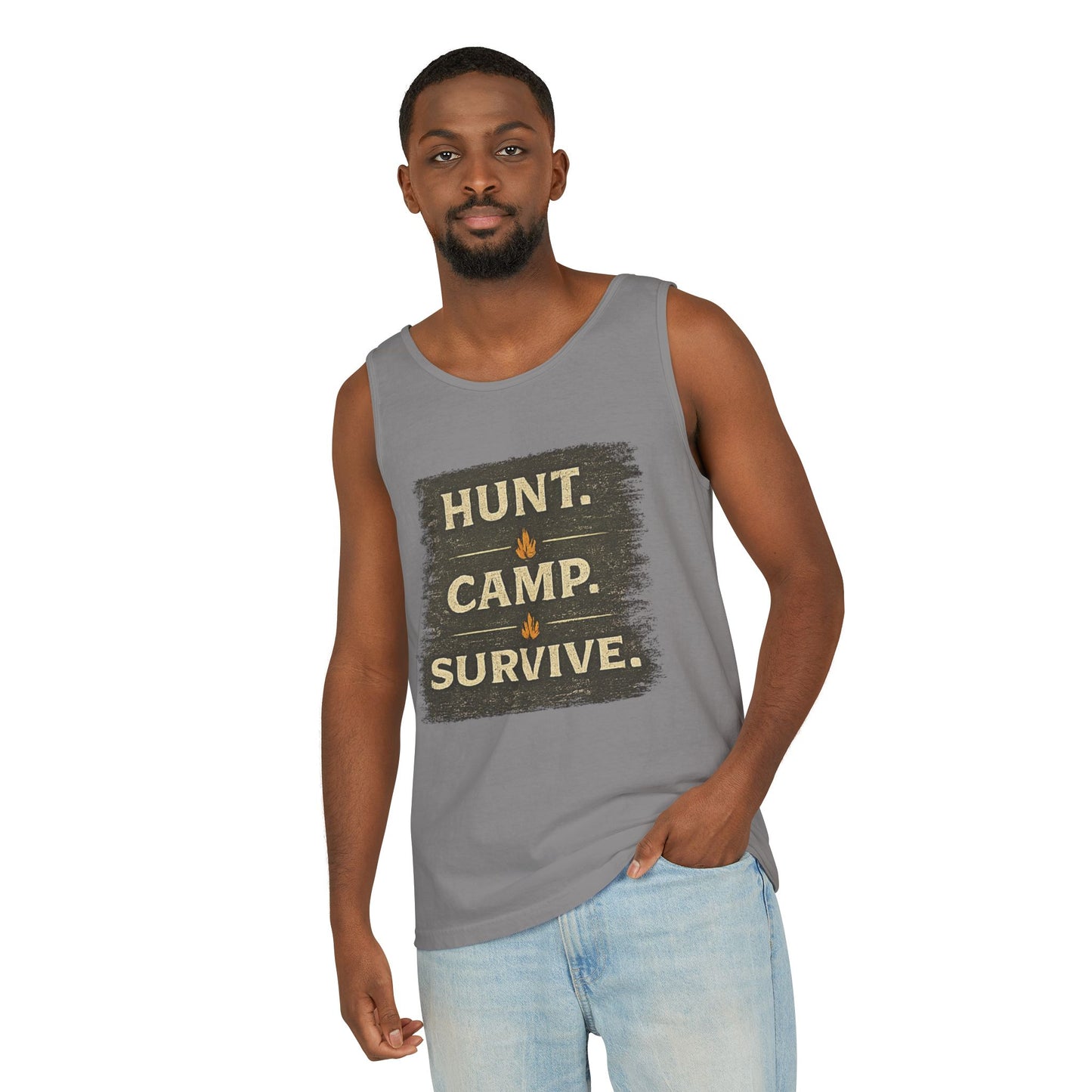 Hunt Camp Survive Unisex Garment-Dyed Tank Top