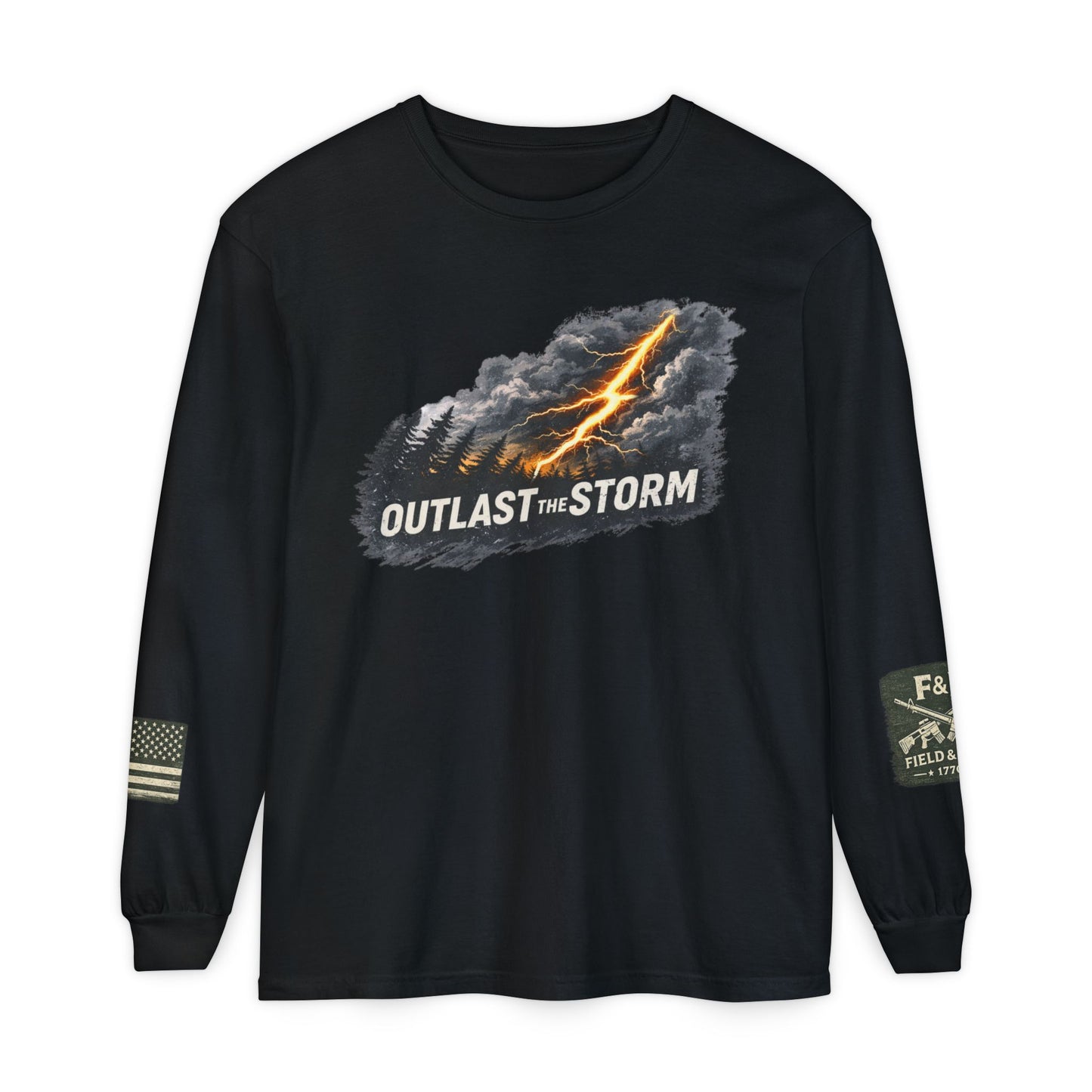 Outlast The Storm Unisex Garment-dyed Long Sleeve T-Shirt