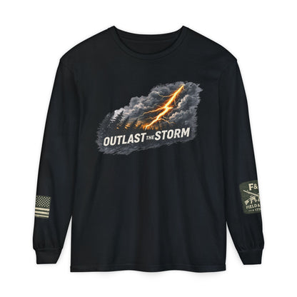 Outlast The Storm Unisex Garment-dyed Long Sleeve T-Shirt