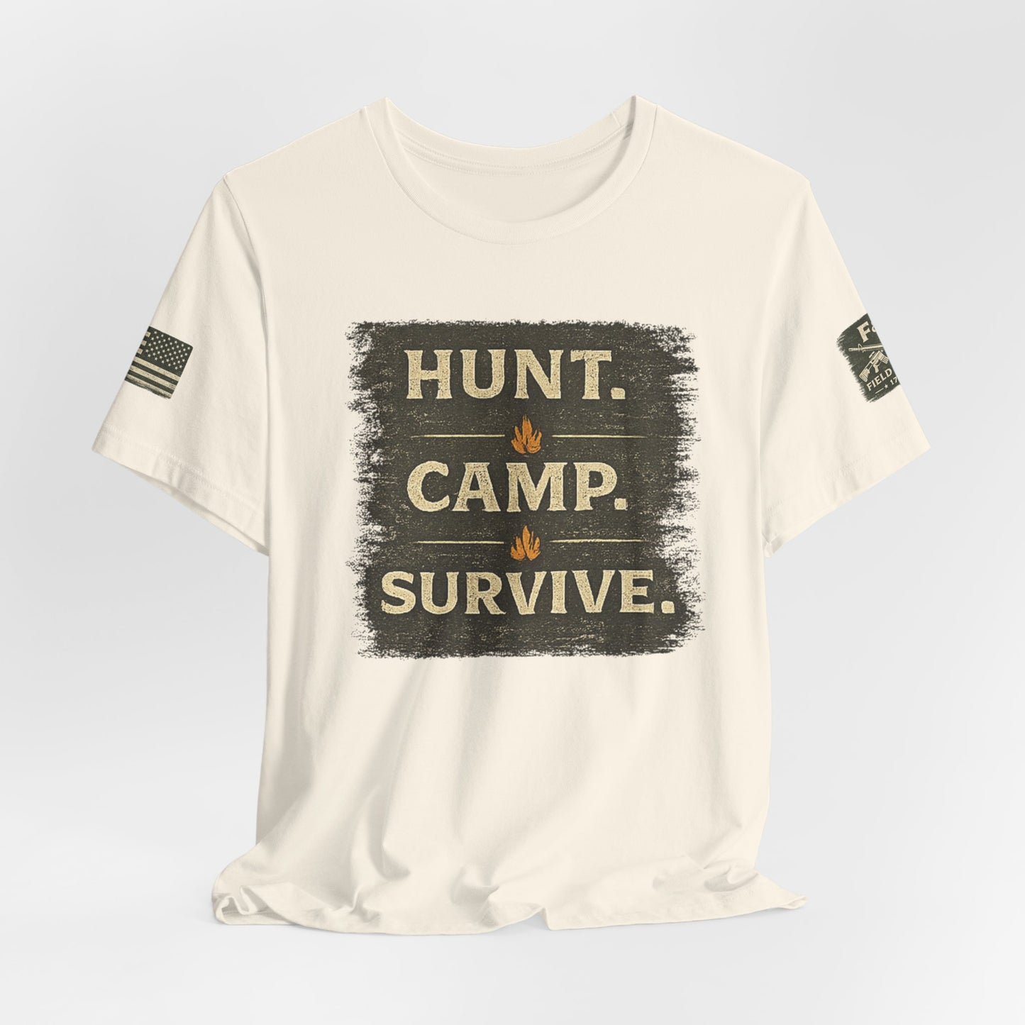 Hunt Camp Survive Unisex Jersey Short Sleeve Tee