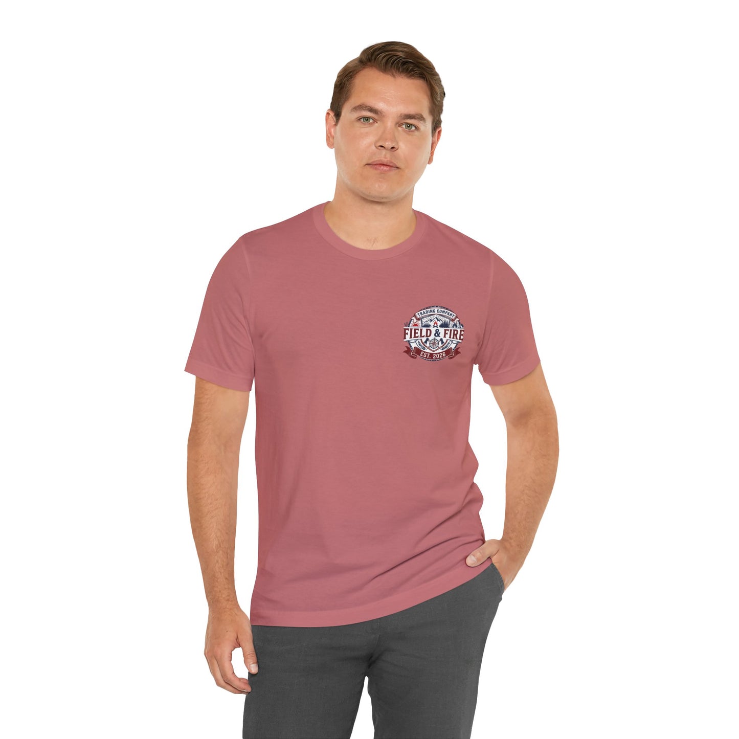FNF Medallion Unisex Jersey Short Sleeve Tee - Red & Blue Design