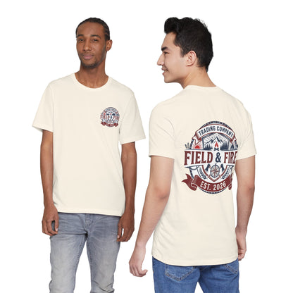 FNF Medallion Unisex Jersey Short Sleeve Tee - Red & Blue Design
