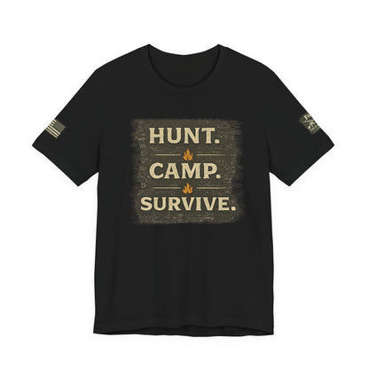 Hunt Camp Survive Unisex Jersey Short Sleeve Tee